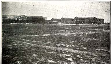 Workers built a 500-bed hospital at Fort Bragg, N.C. in 1918-19. From Camp Bragg and Fayetteville: Sketches of Camp and City