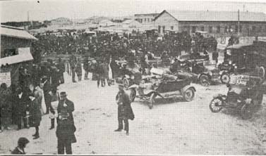 Payday for civilian workers at Fort Bragg, 1918-19. Construction contractors came many different parts of the U.S., including major firms in at least the following states: Illinois, Minnesota, Missouri, New York, North Carolina, Pennsylvania and Tennessee. From Camp Bragg and Fayetteville: Sketches of Camp and City