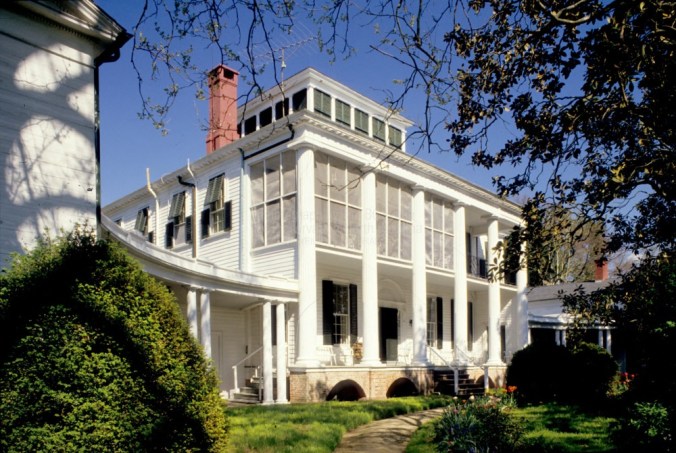 View of the portico, Hayes Plantation, Chowan County, N.C. Tim Buchman Photographs, 1988-1998 (MC00583), Preservation North Carolina, Rare and Unique Digital Collections, NC State University Libraries 