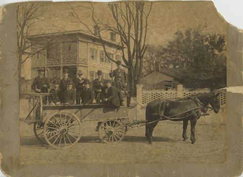 "The rapid fire gun" squad of the Wilmington Light Infantry, Wilmington, N.C., 1899. During the Wilmington massacre and coup d'etat of Nov. 1898, the infantrymen aimed the gun at St. Stephen AME Church and other African American churches and residences in Wilmington. Courtesy, Cape Fear Museum of History and Science.