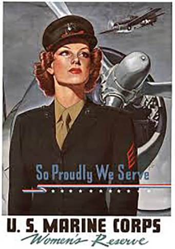 U.S. Marine Corps Women's Reserve recruiting poster, ca. 1944. Courtesy, National Archives