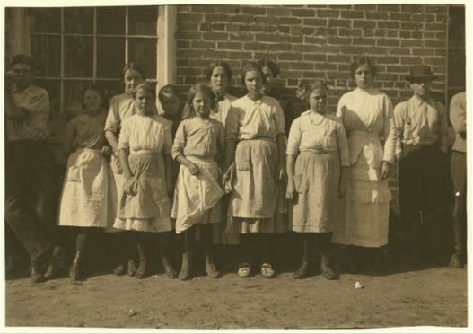 Child labor was still common in the state's cotton mills in the 1920s and '30s. This is a group of young workers at the Lumberton Cotton Mills in Lumberton, N.C. Courtesy, Library of Congress, Prints and Photographs Division