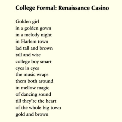 The romance of the Renaissance Ballroom and Casino is remembered in a 1949 poem by Langston Hughes. Courtesy, citylimits.org