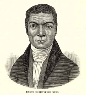AME Zion Bishop Christopher Rush was born into slavery in Craven County, N.C., in 1777. From John Jamison Moore, History of the A. M. E. Zion Church in America. Founded in 1796, in the City of New York. (York, Pa.: Teachers' Journal Office, 1884).