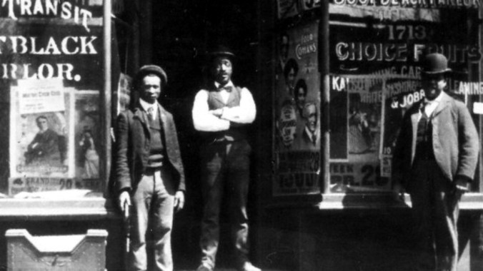 Migrants from southern states were swelling Brooklyn's black population by 1898, but there had been a free black settlement in the city since before the Civil War. Located in what's now Crown Heights, Weeksville was known as for its anti-slavery activism, its role in the Underground Railroad and its black businesses, including the shop in this photograph. Courtesy, Weeksville Heritage Center