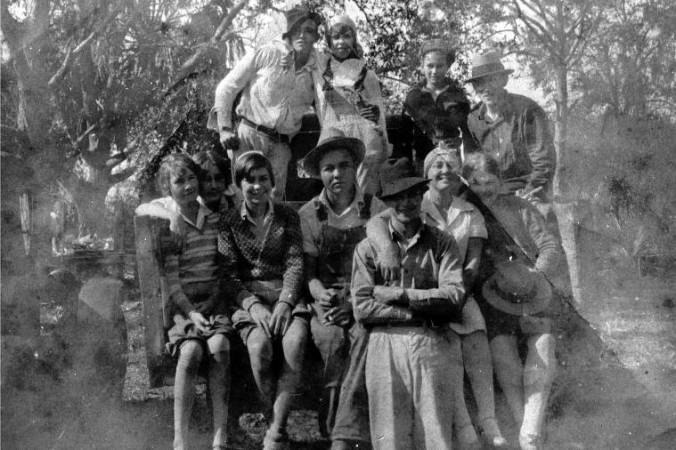 Young people on a truck ride, Cortez, Fl., 1930. Most of this group had parents from Carteret County, N.C. Courtesy, Manatee County Public Library