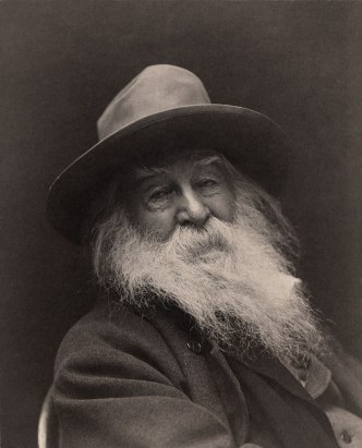 Walt Whitman, 1887. The great American poet lived in Camden from 1873 until his death in 1892 and often mentioned the boatmen and shipyards on the Delaware River in his poetry and prose works. He wrote about "the great arrogant, black, full-freighted ocean steamers" and referred to the kind of tugboats at the Rickenbach shipyards as "those saucy little bull-pups of the current." Photo by George C. Cox. Courtesy, Library of Congress
