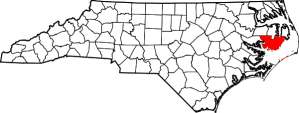Lake Mattamuskeet and most of the Pungo River is located in Hyde County, N.C. (The west side of the Pungo is in Beaufort County.) Courtesy, Wikipedia