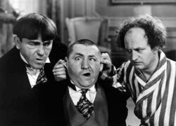 Moe Howard, Curly Howard and Larry Fine--The Three Stooges-- got their start in vaudeville in the 1920s and were still one of the country's most popular comedy acts in the 1960s.