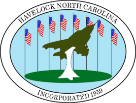 Havelock's official insignia still emphasizes the town's relationship with the Cherry Point MCAS. Courtesy, Town of Havelock