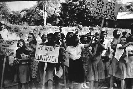 n the 1920s and '30s. This scene, probably in South Carolina or Georgia, is from the General Strike of 1934. Courtesy, Southern Labor Archives, Georgia State University