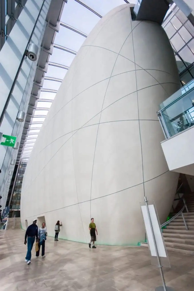 A view of the Cocoon inside the Darwin Centre, Natural History Museum, London. Photo by Riccardo Bianchini/ Inexhibit