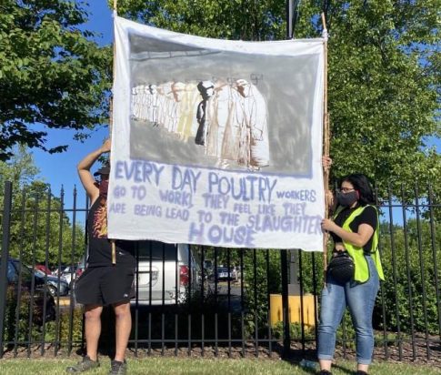 The Institute for Southern Studies continues to shine light on working conditions and workers struggles in the South's poultry industry. You can find much of the Institute's recent journalism on the industry at Facing South, the Institute's online magazine. Photo by Olivia Paschal. Courtesy, Institute for Southern Studies