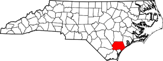 Edgecombe is located in Pender County, N.C., roughly halfway between Wilmington and Jacksonville. The county seat is Burgaw. Map courtesy of Wikipedia