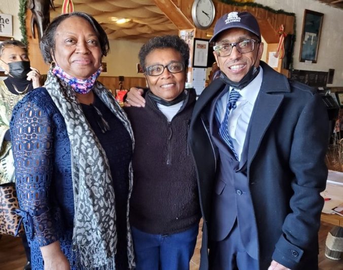 Rosa Brown (center) with Alvin and Angela Hannon at the Washington County African American Museum and Cultural Center. The Hannons were visiting from MarylandPhoto by Anita Hannon