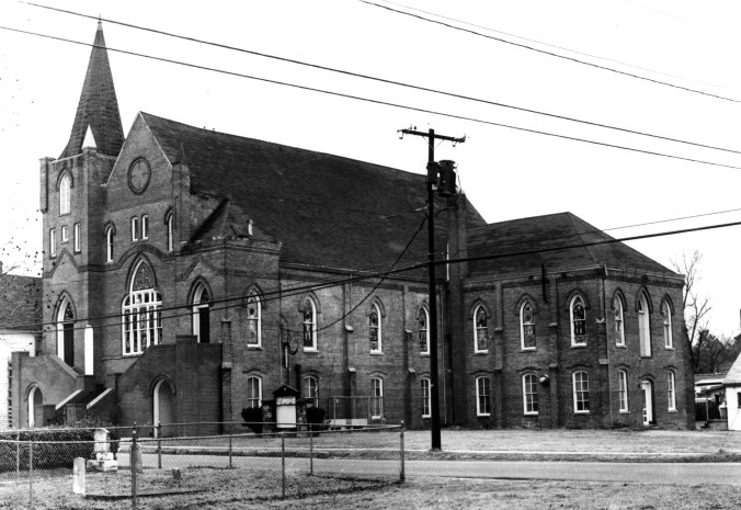 Mt. Lebanon AME Zion Church, Elizabeth City, N.C., date unknown. This is not the original church; this building was built on the site of the old church's annex in 1905. Courtesy, North Carolina State Historic Preservation Office