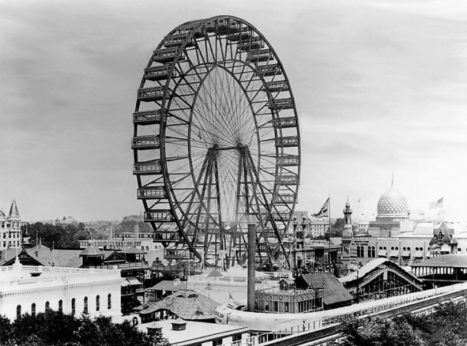 When I. P. Hatch toured the NC coast, his stereopticon shows included images of the Chicago's World Fair of 1893. They surely featured the Fair's Ferris Wheel, which was the world's first. Photo courtesy, The New York Times Photo Archive