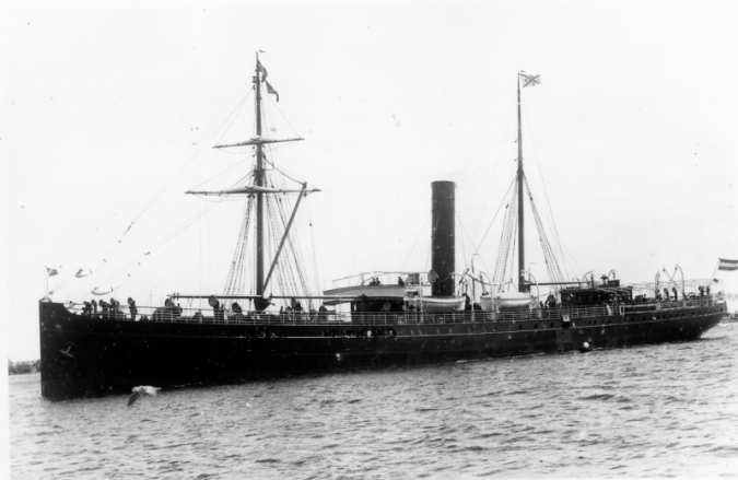 The Dutch passenger/cargo ship Prius Mirits sank off Cape Hatteras during the Good Friday storm of 1915, all hands lost. Photo courtesy, Stichtig Maritiem Historiche Data-Schip