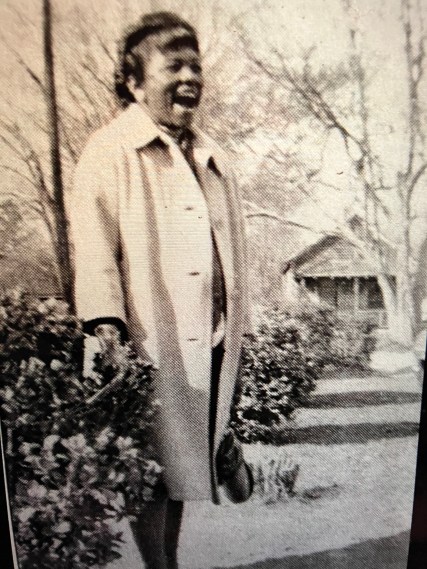 Sarah Small arriving at a baby shower thrown for her by a group of Massachusetts women who had come south in solidarity with the civil rights struggle in Williamston, Nov. 1963. At the time, Small was 6 months pregnant with her daughter Freeda. Another daughter, Ida Small Speller, contributed the photograph to the Williamston Freedom Movement Facebook page. 