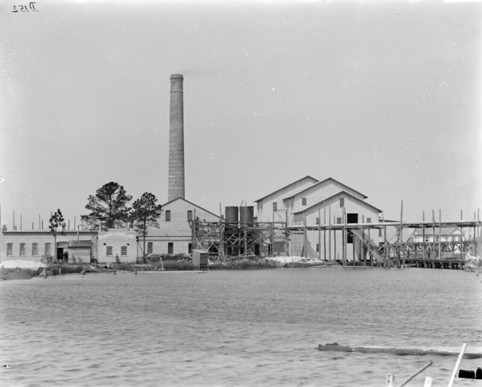 The central power plant of the John L. Roper Lumber Co., Belhaven, N.C., ca. 1906. In its early days, Belhaven was a company town, bought, built and run by a railroad-- the Norfolk &amp; Southern-- and a company-- the John H. Roper Lumber Co.-- that were bent on making a fortune logging  the East Dismal Swamp. Prior to 1890, the future site of Belhaven was just a remote little oyster village  called Jack's Leg. But that changed overnight when the Norfolk &amp; Southern ran a line to Jack's Leg and the company's president financially backed a local lumberman and farmer named John A. Wilkinson to establish a new lumber mill that would be part of the John H. Roper Lumber Co.'s empire. In 1893, the lumber boom town that rose up at the site of Jack's Leg was rechristened Belhaven. Within a year, the new town's population rose from 78 to 700. Courtesy, H. H. Bromley Collection, State Archives of North Carolina