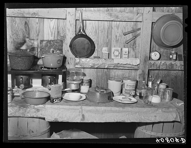 Kitchen at a labor camp in Belcross, N.C., 1940. Photo by Jack Delano. Courtesy, Library of Congress