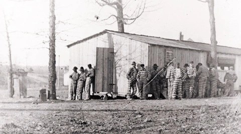 Convict camp in Forsyth County, N.C., early 1900s. Courtesy, North Carolina Collection, UNC-Chapel Hill