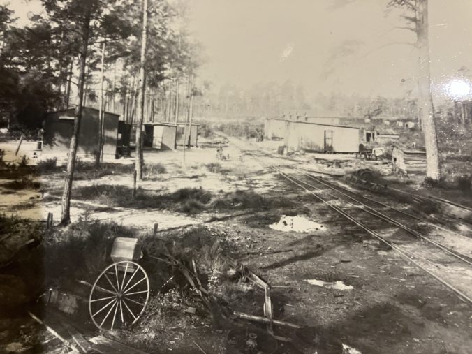 I am not at all sure, but this may have been the camp on the outskirts of Makatoka where the Italian railroad construction workers stayed. Waccamaw Lumber Co. Photographs & Journal, Rubenstein Library, Duke University
