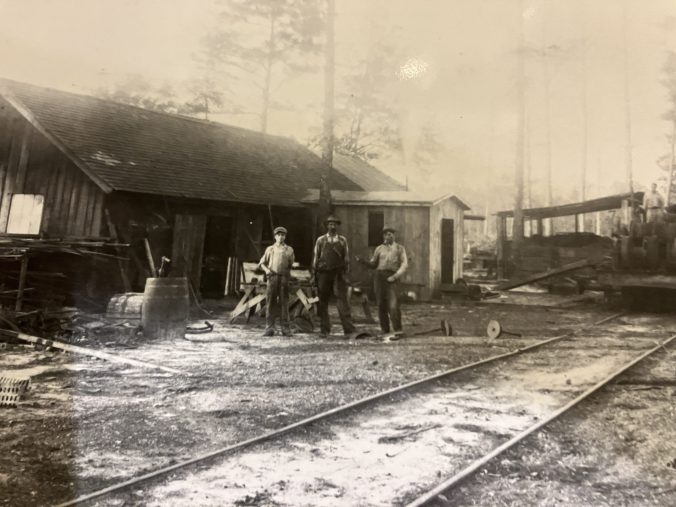 The company blacksmith's shop. From Waccamaw Lumber Co. Photographs & Journal, Rubenstein Library, Duke University