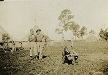n addition to building the migratory waterfowl refuge, the CCC enrollees at Bell Island often continued their schooling. For many, that was a rare second chance: many had dropped out of school by the age of 12 or 13, or even earlier, so that they could go to work and help support their families.  In the spring of 1934, Forest Humphrey, a CCC enrollee from Jacksonville, N.C., reported that Co. 424's civilian staff were offering classes in boat building, first aid, and in basic subjects such as reading, writing, and arithmetic. (See the <em>Belhaven Times and Hyde County Record</em>,  27 Apr. 1934). Many years later, another CCC veteran recalled that he learned the electrician's trade while in Co. 424. He apparently made his living as an electrician for the rest of his life. Photo courtesy, State Archives of North Carolina.