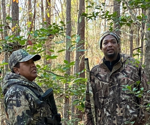 April O'Neal and Nick Smith were among the hunters in the family that used their knowledge of the local woods to guide us. Photo by David Cecelski