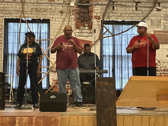 The Spring Gale Male Chorus lifted spirits with two lovely gospel numbers. Photo by David Cecelski