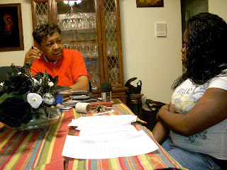 Paul Robeson High School student Treverlyn DeHaarte interviewed Ms. Eunice Oden in 2010. Courtesy, Crown Heights Oral History Project