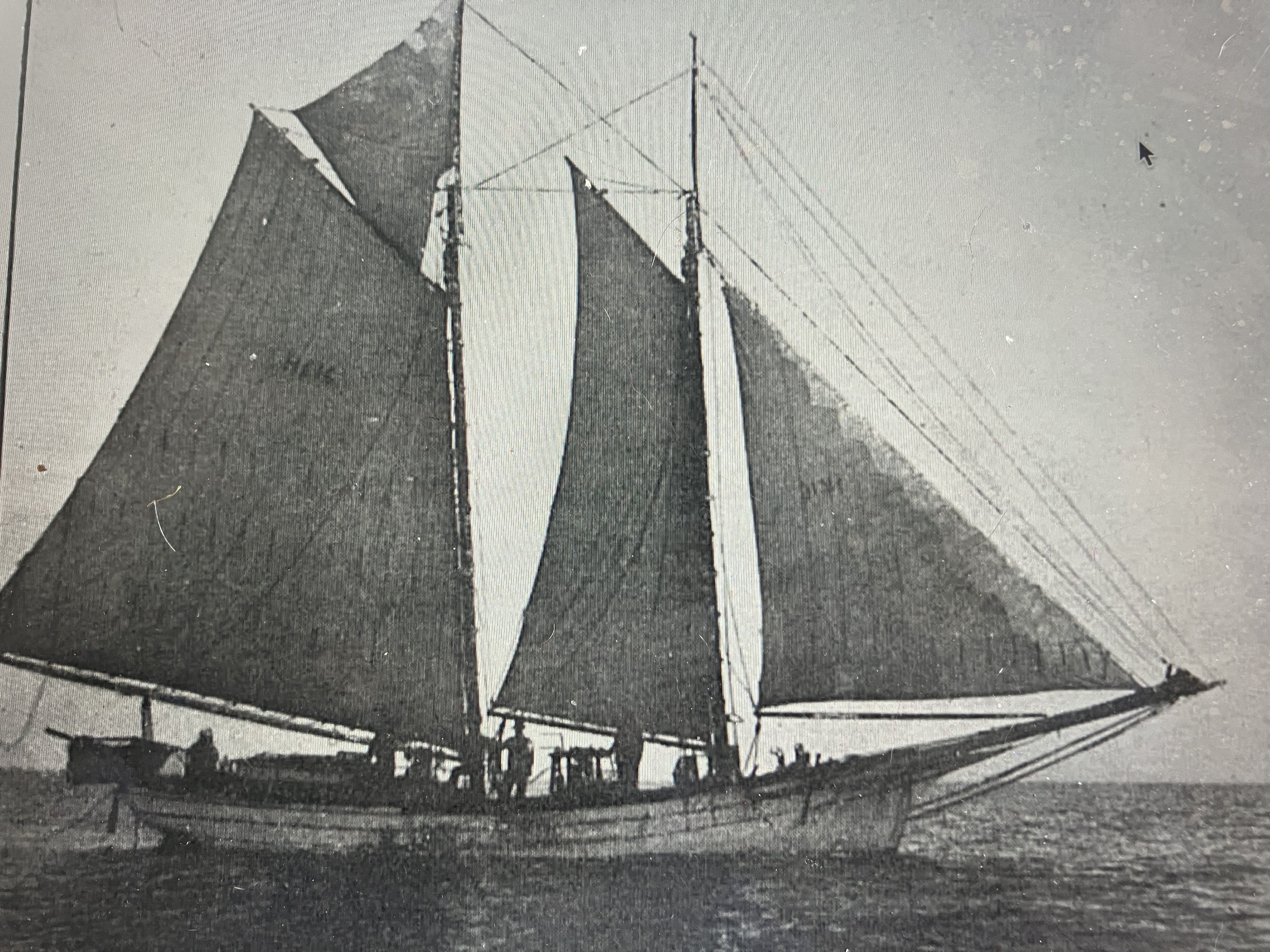 Oyster dredging on Pamlico Sound ca. 1900. From Caswell Graves, Investigations for the Promotion of the Oyster Industry in North Carolina (Washington DC: GPO, 1904)