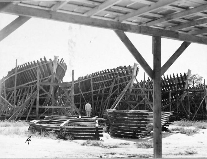Pamlico Shipyard, Washington, N.C., August 1944. Photo courtesy, State Archives of North Carolina