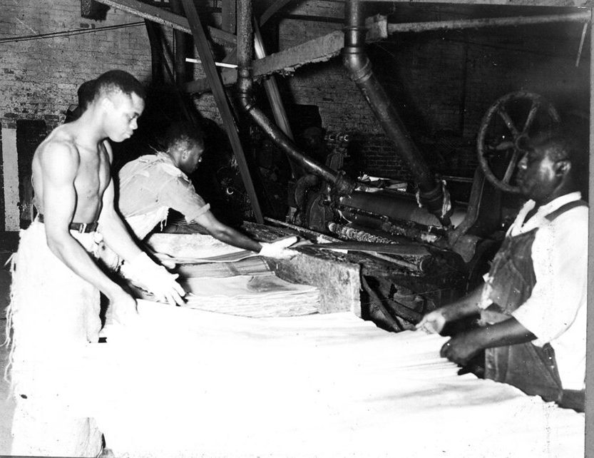 Veneer plant in Plymouth, N.C., 1938. Photo by Baker. State Archives of NC