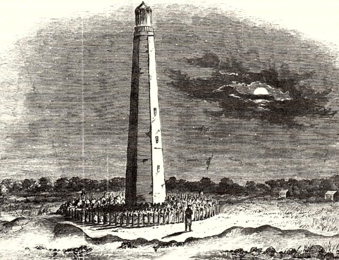 Engraving of Union encampment at Cape Hatteras Lighthouse, ca. 1862. Courtesy, State Archives of North Carolina