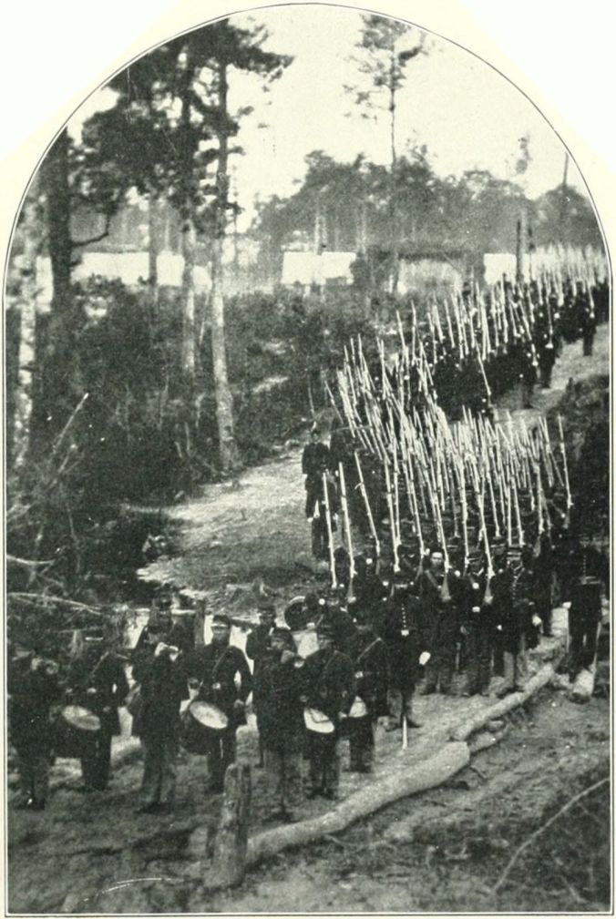 Mary's “gallant Ninth" was likely the 9th Vermont Infantry, seen here marching out of its camp at Newport Barracks in the latter part of 1863. From Francis T. Miller, ed., The Photographic History of the Civil War, 10 vols. (New York, 1911).