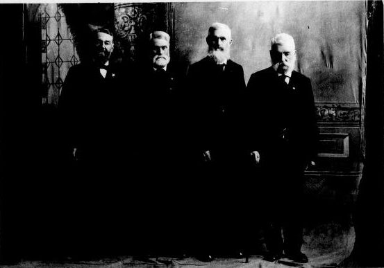 Mary was bound for Hammond Hospital, the Union army's hospital in Beaufort, N.C.  Operated by the Sisters of Mercy, a Catholic order, early in the war, the hospital occupied a former seaside hotel from 1862 to 1865. In this photograph, we see another of the hospital's nurses, a Union soldier named Horace K. Ford (far right), who first came to Hammond as a patient in 1863. Here he is posing with his brothers back home in New Hampshire long after the Civil War. From the <a href="https://finding-aids.lib.unc.edu/05011/">Horace K. Ford Papers</a>, Southern Historical Collection, UNC-Chapel Hill.