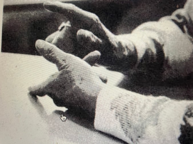 The Kin' Lin' story noted how expressive Ms. Patrick was with her hands. Photo from Kin' Lin' (Spring 1977)