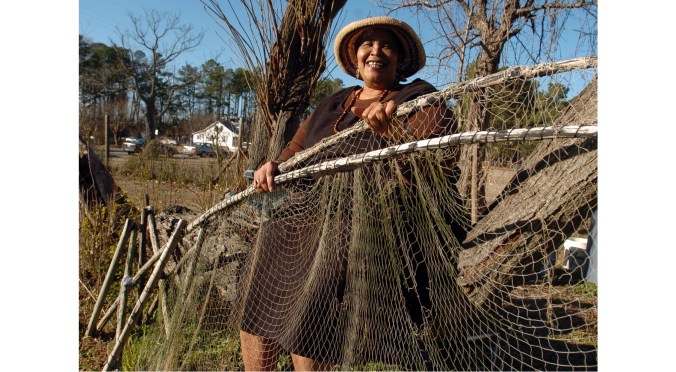Alice Eley Jones and her father's herring net, Murfreesboro, N.C. From my story, "Alice Eley Jones: Herring Fish," Raleigh News & Observer, 12 March 2006. Photo by Chris Seward 