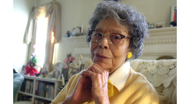 Public school teacher Dorcas Carter, New Bern, N.C. Ms. Carter's grandmother had been a fisher-woman on Portsmouth Island. From my story, "Dorcas E. Carter: The Great Fire of '22," Raleigh News & Observer, 14 Jan. 2001. Photo by Chris Seward