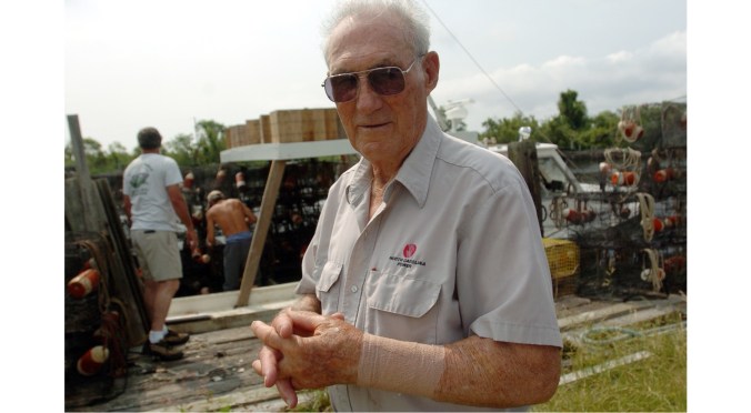 Commercial fisherman Hildred O. Golden, Stumpy Point, N.C. From my story, "H.O. Golden: A Man's Work," Raleigh News & Observer, 12 June 2005. Photo by Chris Seward