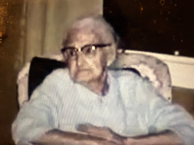 Sarah Elizabeth "Bettie" Gillikin Adams at her home in the Promise Land, Morehead City, N.C., circa 1970. This image comes from <a href="https://www.youtube.com/watch?v=gXuMhucFsQA">a lovely video posted on YouTube by the Promise Land Society</a>.