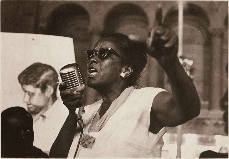 Often remembered as the "Mother of the Civil Rights Movement," Ella Baker (1903-1986) spent much of her childhood in Littleton, in Halifax County, N.C. Photo by George Ballis. Courtesy, Smithsonian Institution National Museum of African American History and Culture