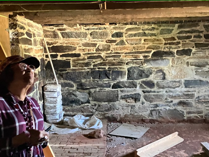 Dr. Bell in the kitchen of the old house. The house was being restored at that time. Photo by David Cecelski