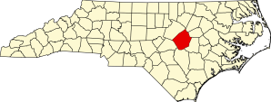 Johnston County, N.C. The county seat Smithfield, is 30 miles southeast of Raleigh. Courtesy, Wikipedia