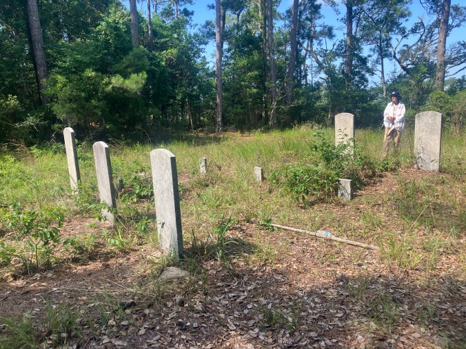 Mary Katherine at the graveyard. Photo by David Cecelski