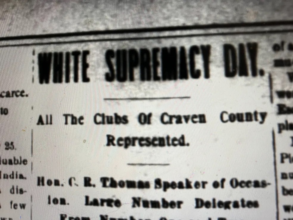From New Bern Weekly Journal, 27 July 1900.