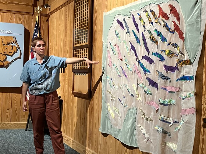 Marine biologist Tommy Tucker at the Whales and Whaling Symposium at the N.C. Maritime Museum. Photo by David Cecelski