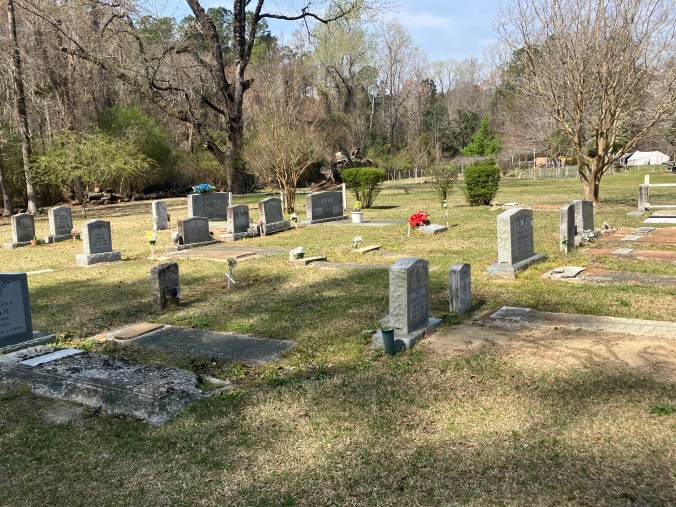 This is one of the Hickman Hill cemeteries that Latonya and I visited. Photo by David Cecelski